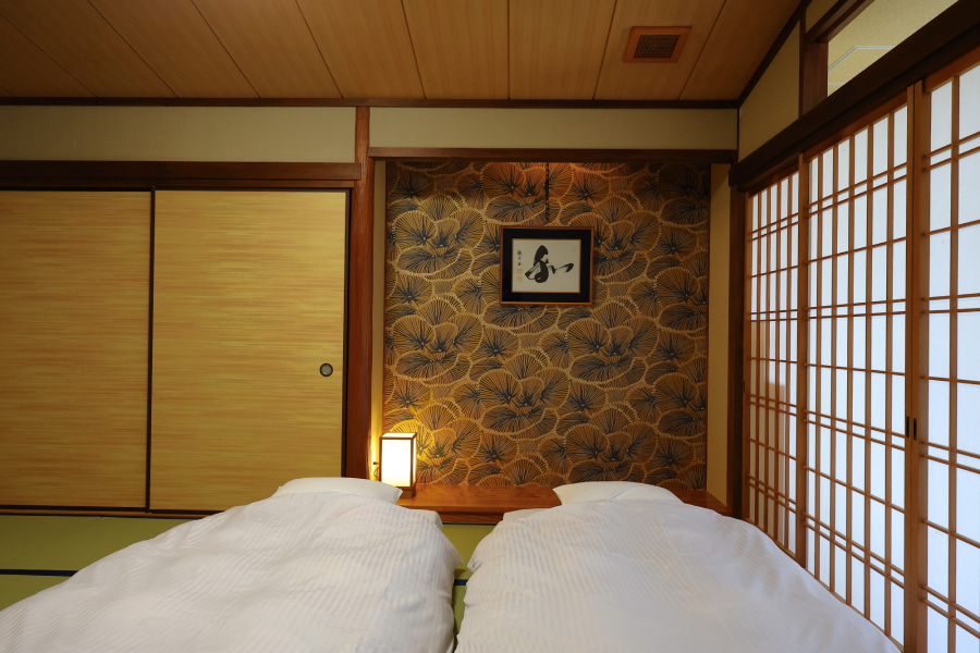 ファミリー温泉露天風呂付和室（１２畳/開閉式露天/角部屋）