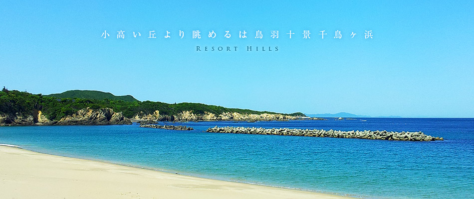 小高い丘より眺めるは鳥羽十景千鳥ヶ浜